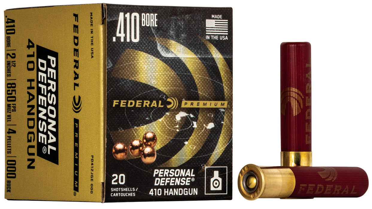 Federal PD412JGE4 Premium Personal Defense 410 Gauge 2.50" 7/16 oz 950 fps 4 Shot 20 Bx/10 Cs