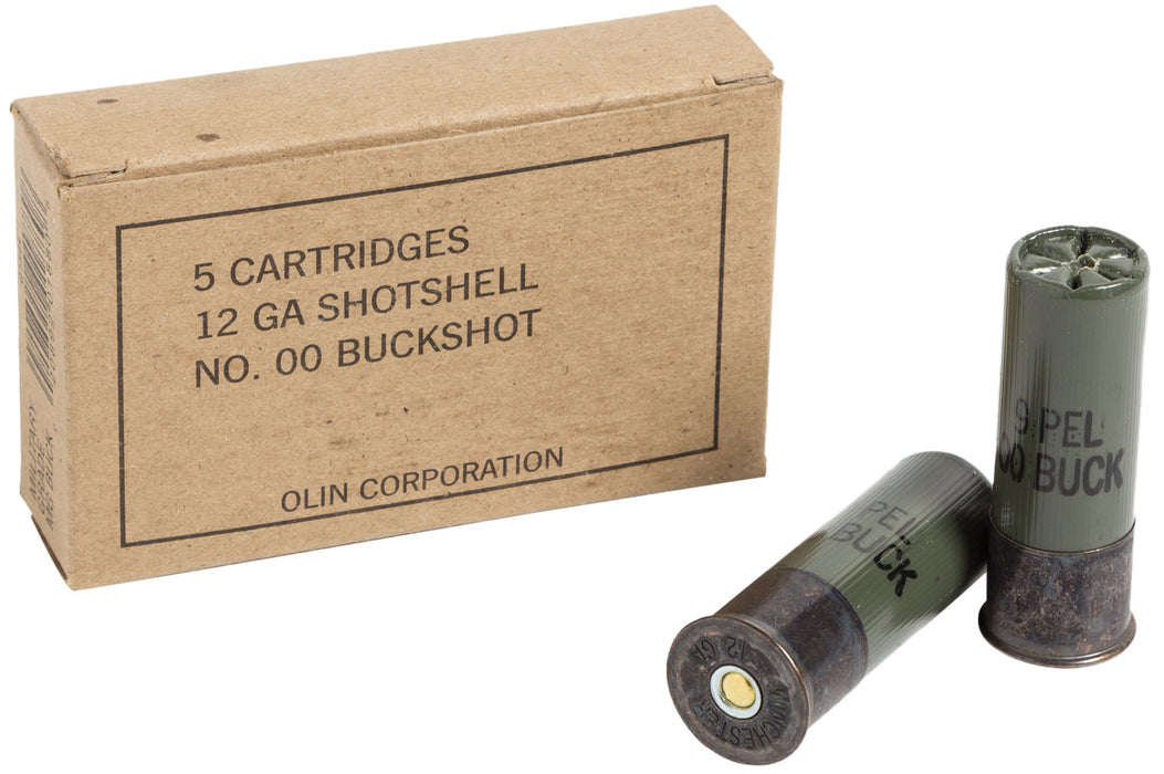 Winchester Ammo Q1544 Military Grade  12 Gauge 2.75" 9 Pellets 1325 fps 00 Buck Shot 5 Bx/50 Cs