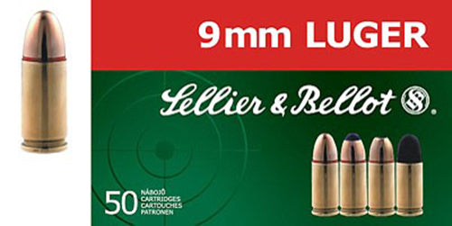 Sellier & Bellot SB9C Handgun  9mm Luger 115 gr 1237 fps Jacketed Hollow Point (JHP) 50 Bx/20 Cs