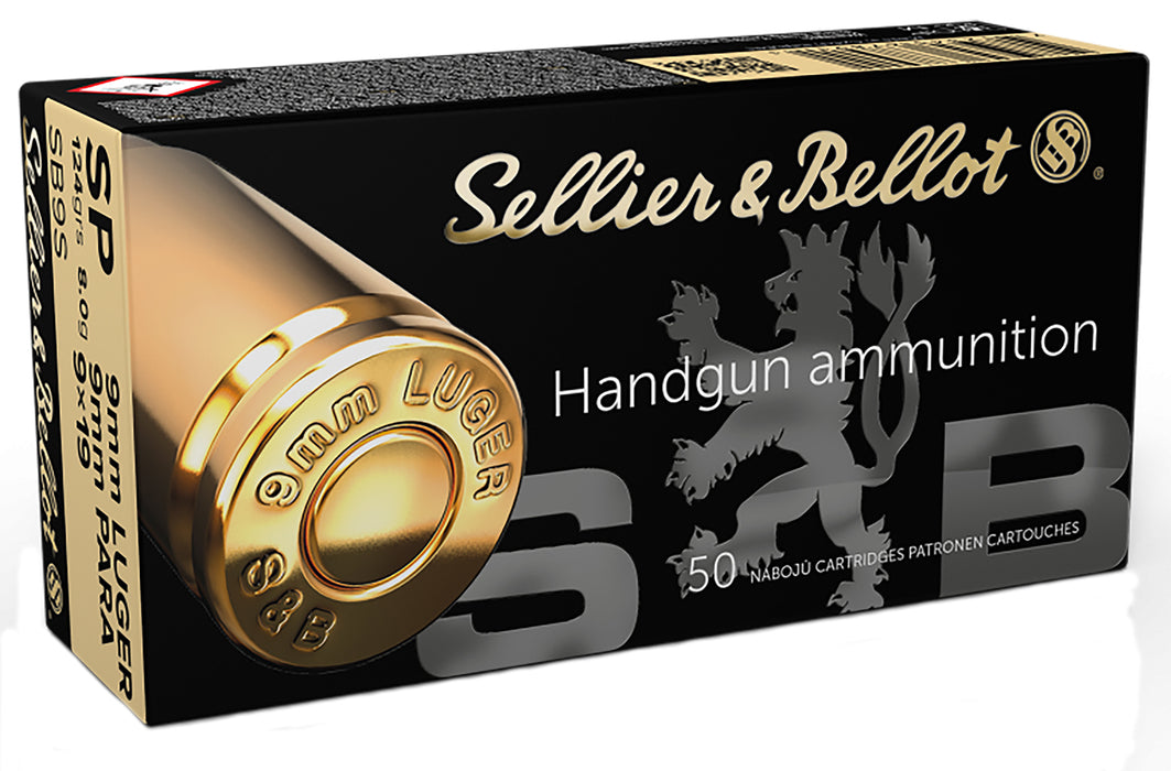 Sellier & Bellot SB9S Handgun  9mm Luger 124 gr Soft Point (SP) 50 Per Box/20 Cs