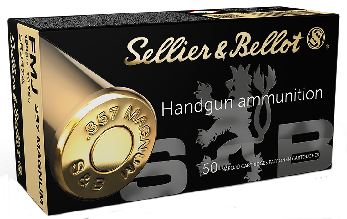 Sellier & Bellot SB357A Handgun  357 Mag 158 gr Full Metal Jacket (FMJ) 50 Per Box/20 Cs