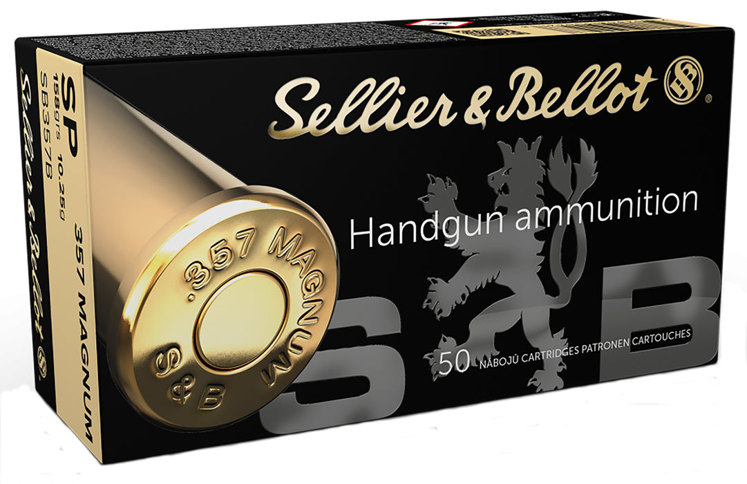 Sellier & Bellot SB357B Handgun  357 Mag 158 gr Soft Point (SP) 50 Per Box/20 Cs