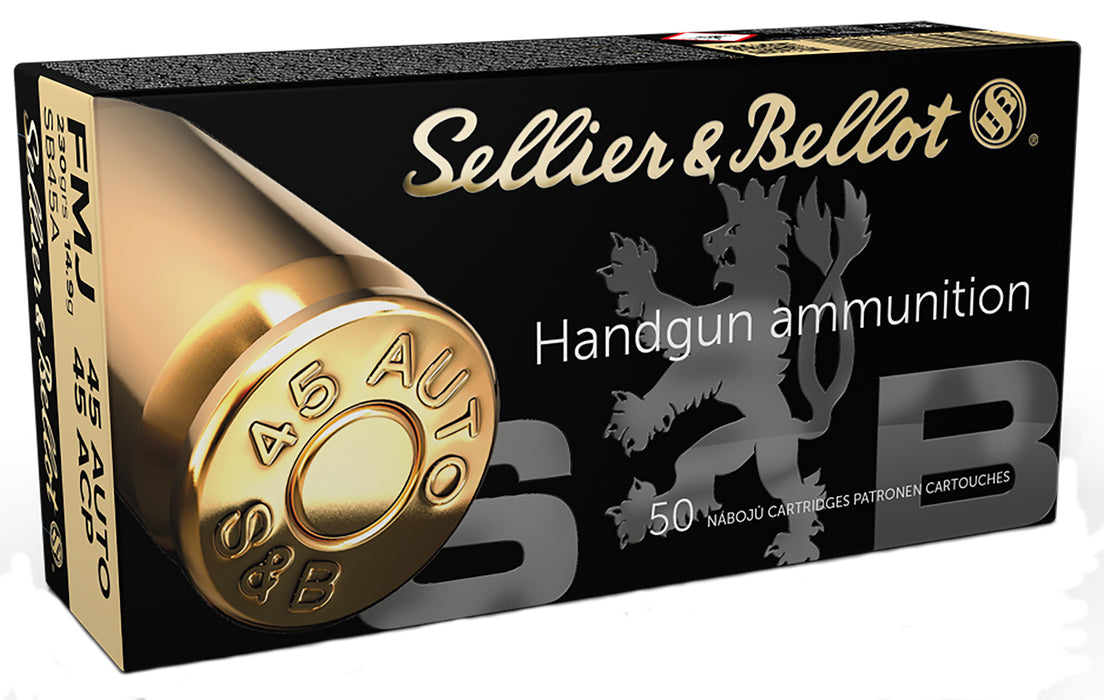 Sellier & Bellot SB45A Handgun 45ACP 230gr Full Metal Jacket