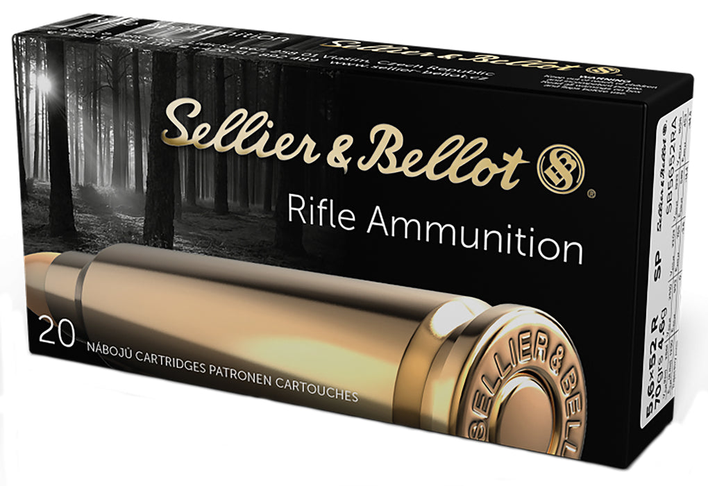 Sellier & Bellot SB5652RA Rifle  5.6mmx52R 70 gr 2861 fps Soft Point (SP) 20 Bx/25 Cs