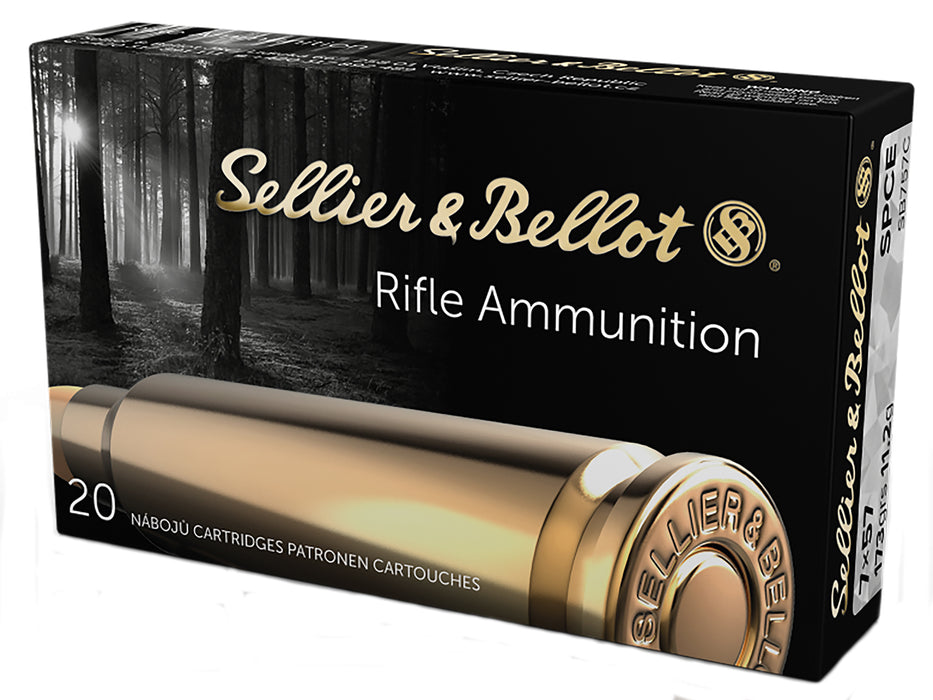Sellier & Bellot SB757C Rifle  7x57mm Mauser 173 gr 2379 fps Soft Point Cut-Through Edge (SPCE) 20 Bx/20 Cs