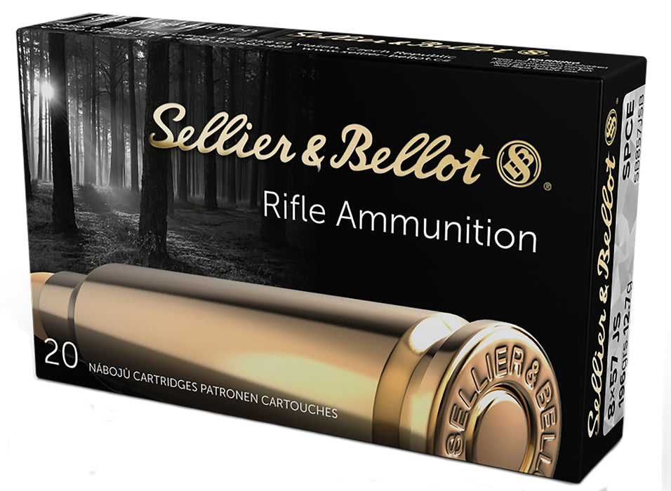 Sellier & Bellot SB857JSB Rifle  8x57mm JS 196 gr 2592 fps Soft Point Cut-Through Edge (SPCE) 20 Bx/20 Cs