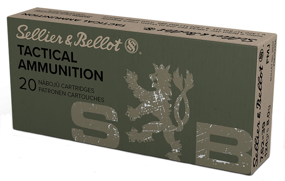 Sellier & Bellot SB76239A Rifle  7.62x39mm 124 gr 2421 fps Full Metal Jacket (FMJ) 20 Bx/30 Cs