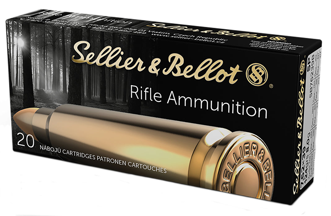 Sellier & Bellot SB76239B Rifle  7.62x39mm 124 gr 2438 fps Soft Point (SP) 20 Bx/30 Cs
