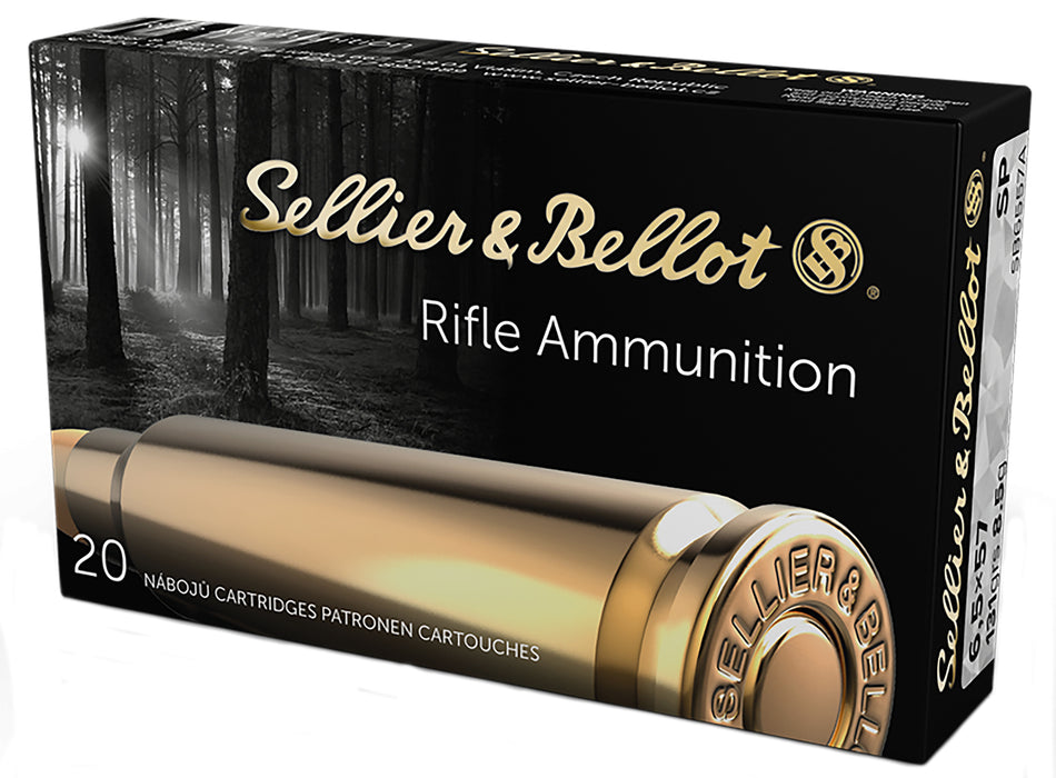 Sellier & Bellot SB6557A Rifle  6.5x57mm 131 gr 2543 fps Soft Point (SP) 20 Bx/20 Cs