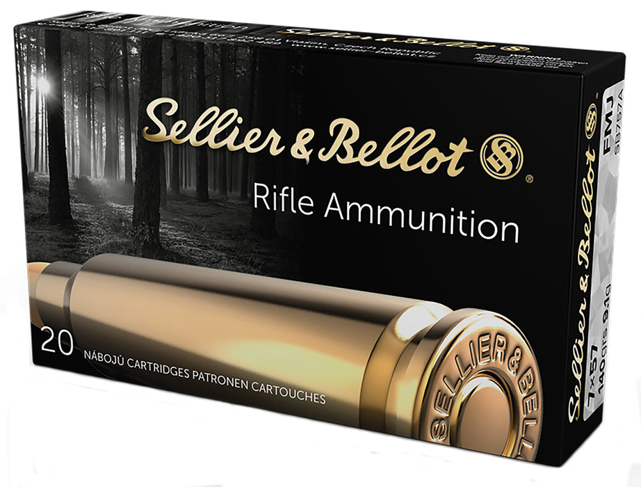 Sellier & Bellot SB757A Rifle  7x57mm Mauser 140 gr 2621 fps Full Metal Jacket (FMJ) 20 Bx/20 Cs