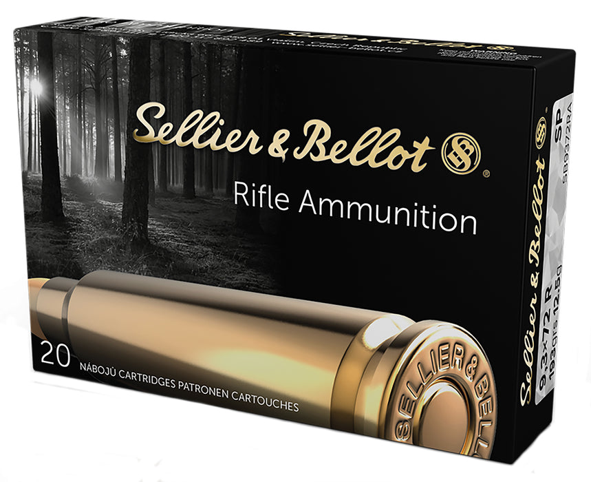 Sellier & Bellot SB9372RA Rifle  9.3mmx72R 193 gr 2005 fps Soft Point (SP) 20 Bx/20 Cs