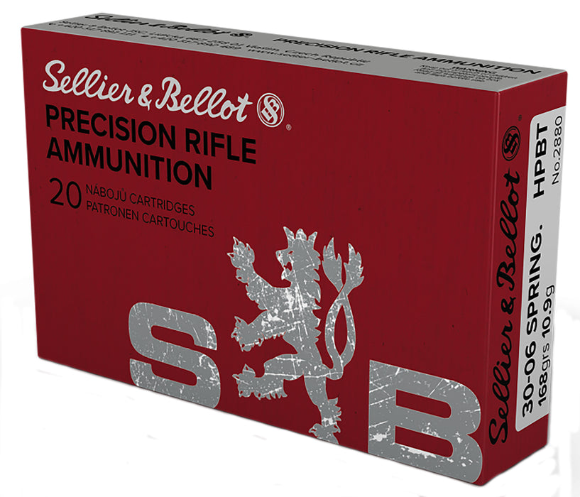 Sellier & Bellot SB3006D Rifle  30-06 Springfield 168 gr 2785 fps Hollow Point Boat-Tail (HPBT) 20 Bx/20 Cs