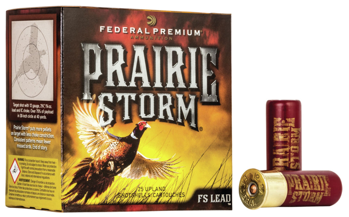 Federal PFX258FS4 Premium Prairie Storm FS 20 Gauge 3" 1 1/4 oz 1300 fps 4 Shot 25 Bx/10 Cs