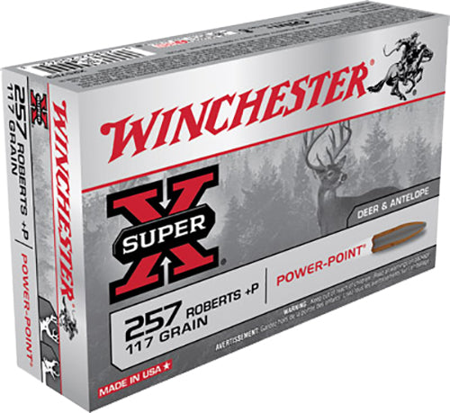 Winchester Ammo X257P3 Super X  257 Roberts +P 117 gr 2780 fps Power-Point (PP) 20 Bx/10 Cs