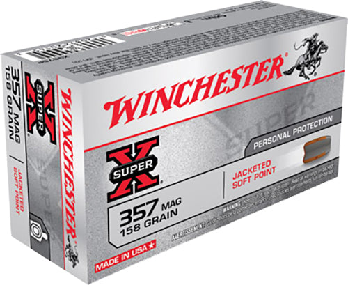 Winchester Ammo X3575P Super-X  357 Mag 158 gr Jacketed Soft Point (JSP) 50 Bx/10 Cs