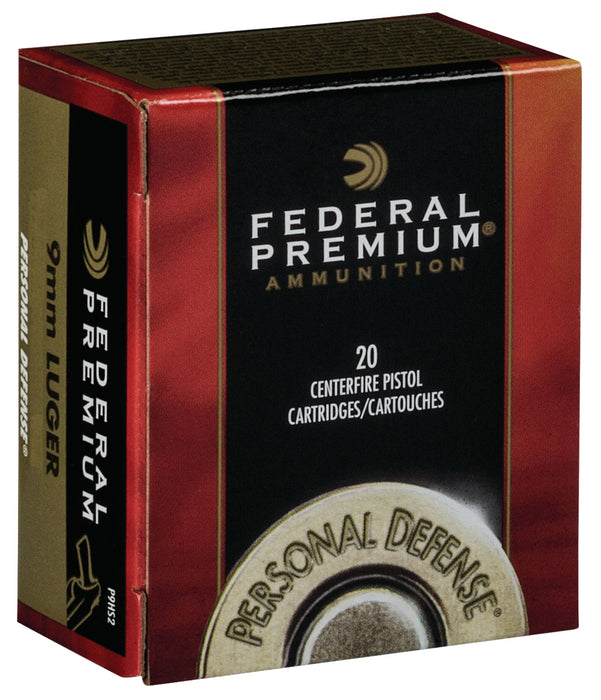 Federal P9HS1 Premium Personal Defense 9mm Luger 124 gr Hydra-Shok Jacketed Hollow Point 20 Per Box/25 Cs