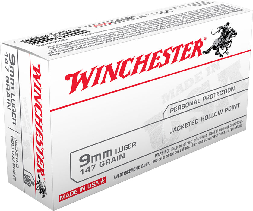 Winchester Ammo USA9JHP USA  9mm Luger 115 gr Jacketed Hollow Point (JHP) 50 Per Box/10 Cs