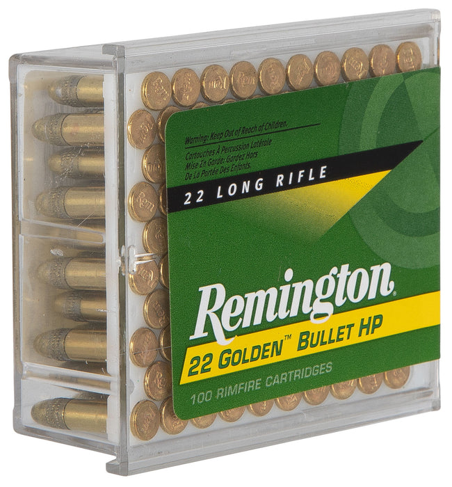 Remington Ammunition 21278 Golden Bullet  22 LR 36 gr Plated Hollow Point 100 Bx/ 50 Cs