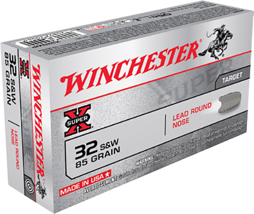Winchester Ammo X32SWP Super-X  32 S&W 85 gr Lead Round Nose (LRN) 50 Bx/10 Cs