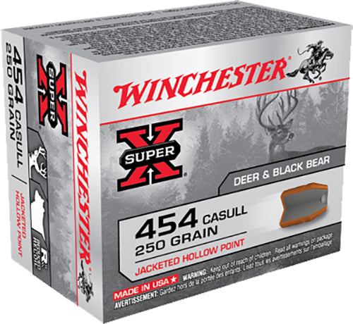 Winchester Ammo X454C3 Super-X  454 Casull 250 gr Jacketed Hollow Point (JHP) 20 Bx/10 Cs