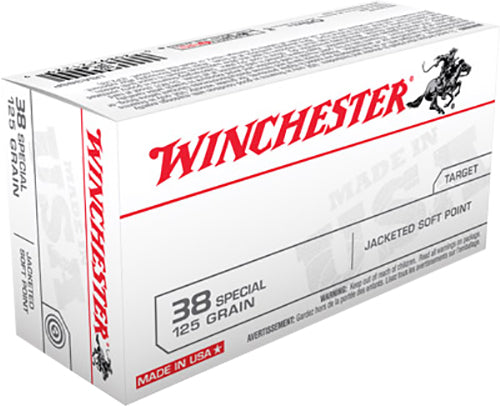 Winchester Ammo USA38SP USA  38 Special 125 gr Jacketed Soft Point (JSP) 50 Per Box/10 Cs