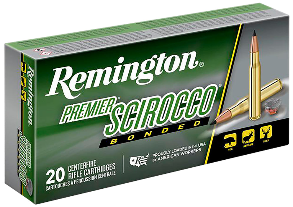 Remington Ammunition 29316 Premier Scirocco Bonded  7mm Rem Mag 150 gr 3110 fps Swift Scirocco Bonded (SSB) 20 Bx/10 Cs