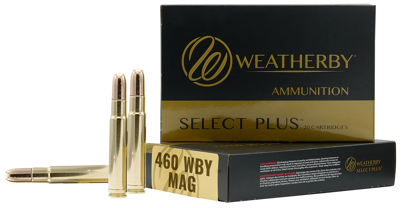 Weatherby H460500FJ Select Plus  460 Wthby Mag 500 gr 2600 fps Full Metal Jacket (FMJ) 20 Bx/10 Cs
