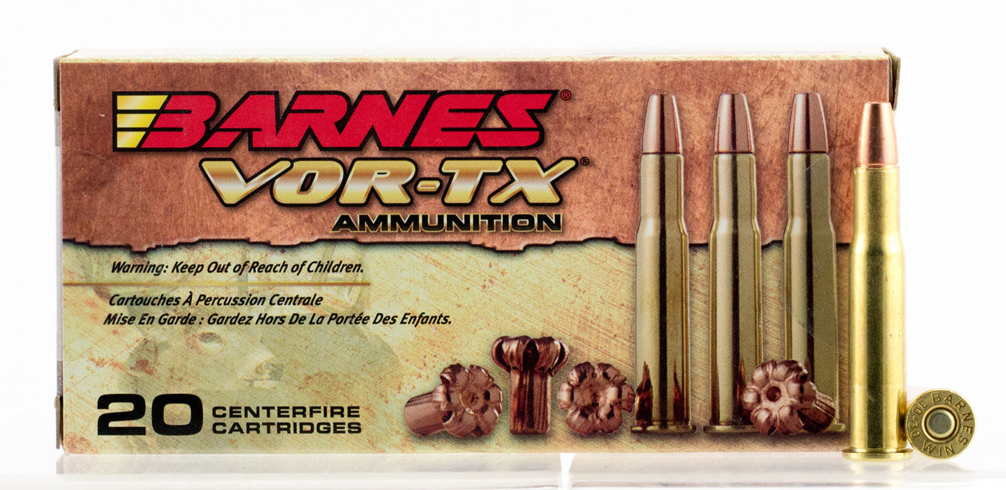 Barnes Bullets 21535 VOR-TX  30-30 Win 150 gr 2335 fps Barnes TSX Flat Nose (TSXFN) 20 Bx/10 Cs