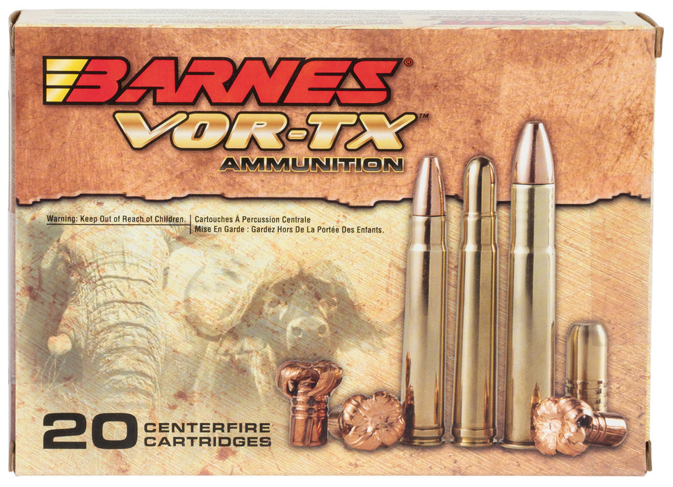 Barnes Bullets 22035 VOR-TX Safari 416 Rigby 400 gr 2400 fps Round Nose Banded Solid 20 Bx/10 Cs