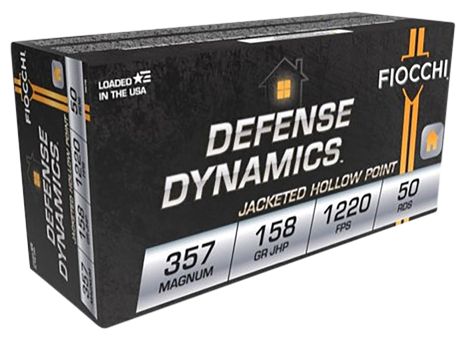 Fiocchi 357B Defense Dynamics Defense 357 Mag 158 gr Jacketed Hollow Point (JHP) 50 Per Box/ 20 Cs