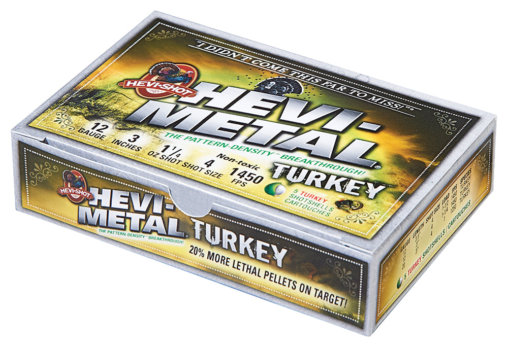 HEVI-Metal HS32045 Hevi-Metal Turkey 20 Gauge 3" 1 oz 1250 fps 4,5 Shot 5 Bx/10 Cs
