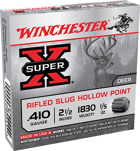 Winchester Ammo X41RS5VP Super X  410Gauge 2.50" 1/5oz Rifled Slug Shot 15 Per Box/10 Case *Value Pack