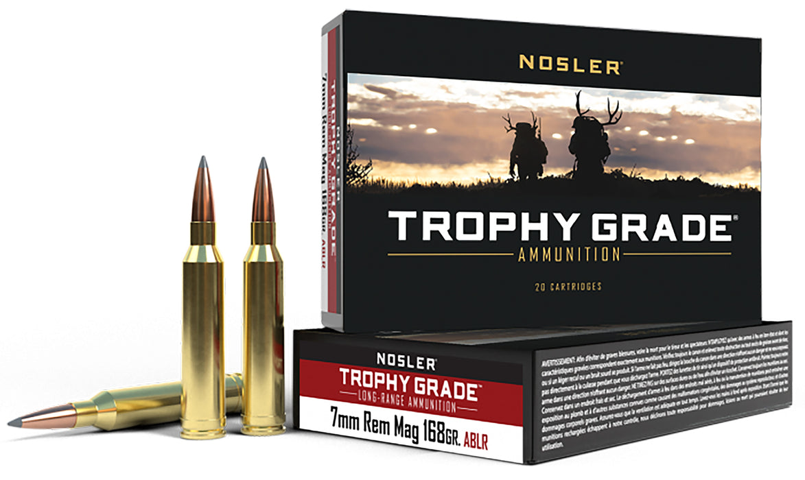 Nosler 60108 Trophy Grade Long-Range  7mm Rem Mag 168 gr 2880 fps Nosler Spitzer AccuBond-Long Range (SABLR) 20 Bx/10 Cs