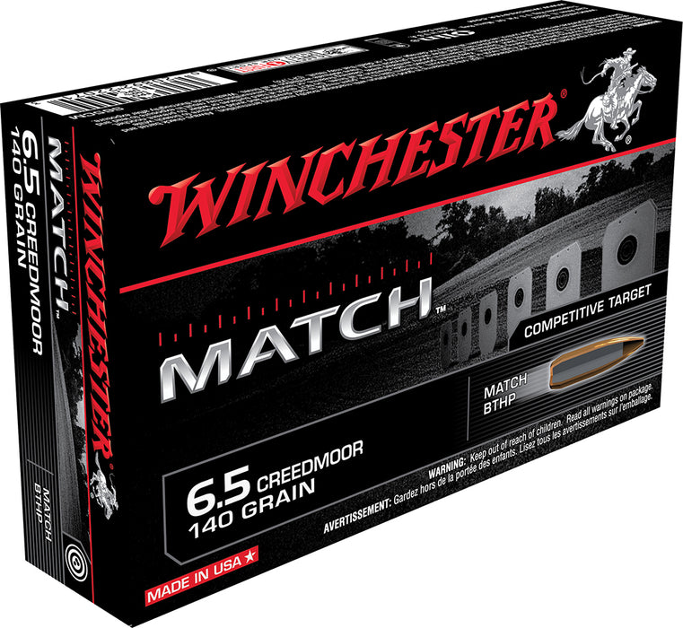 Winchester Ammo S65CM Match  6.5 Creedmoor 140 gr 2710 fps Sierra MatchKing BTHP (SMBTHP) 20 Bx/10 Cs