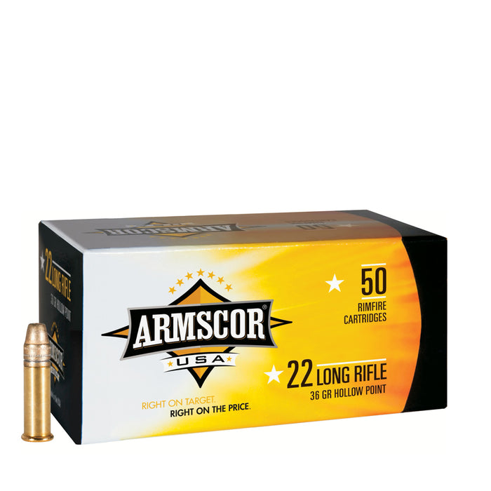 Armscor 50015PH Precision  22 LR 36 gr High Velocity Hollow Point (HVHP) 50 Per Box/100 Cs
