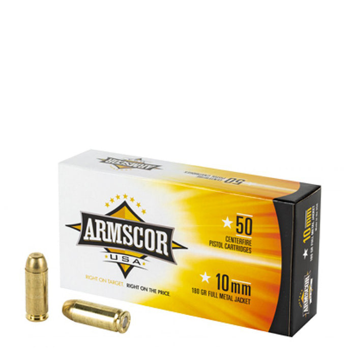 Armscor FAC102N USA 10mm Auto 180 gr Full Metal Jacket (FMJ) 50 Per Box/20 Cs