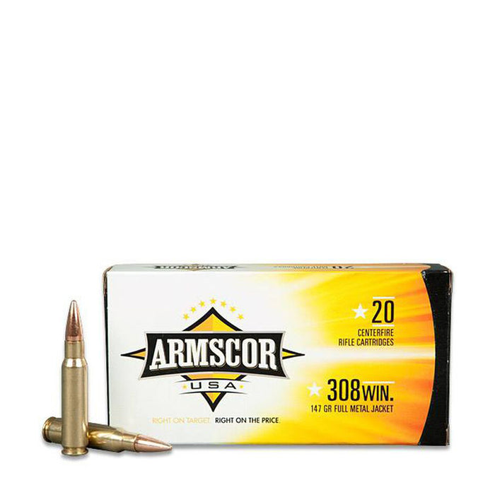 Armscor FAC3081N USA 308 Win 147 gr Full Metal Jacket (FMJ) 20 Per Box/10 Cs