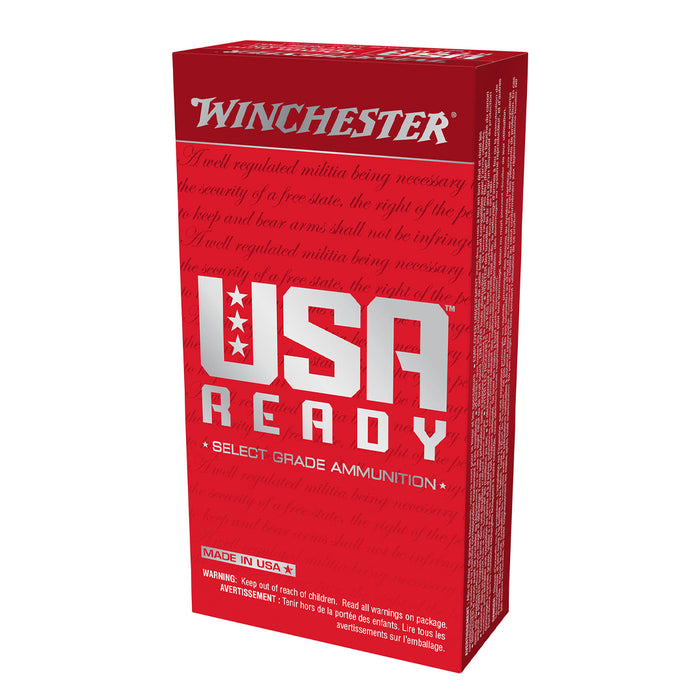 Winchester Ammo RED10 USA Ready 10mmAuto 180gr Full Metal Jacket Flat Nose 50 Per Box/10 Case
